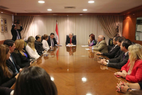 El Consejo de Superintendencia recibió a los miembros de la Asociación de Magistrados del Paraguay.