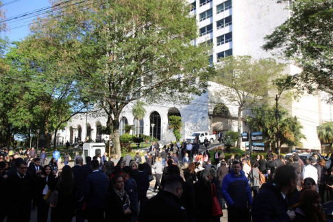 Se retomaron las actividades en el Palacio de Justicia de Asunción.
