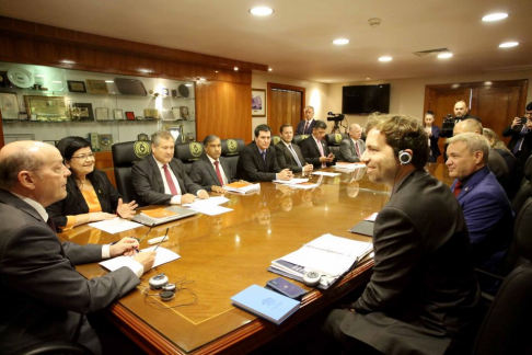 Presidente y ministros de CSJ recibieron a representantes del Gobierno de EE. UU.