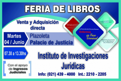 Mañana se hará la Feria de libros en la sede judicial de Asunción-