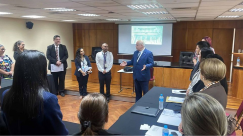 Con presencia del ministro de la Corte Suprema de Justicia (CSJ), doctor Luis María Benítez Riera, se llevó a cabo una jornada de capacitación y actualización a funcionarios judiciales enlaces en materia de Cooperación Internacional.