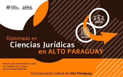 Sigue la inscripción para el Primer Diplomado en Ciencias Jurídicas de la Circunscripción Judicial de Alto Paraguay.