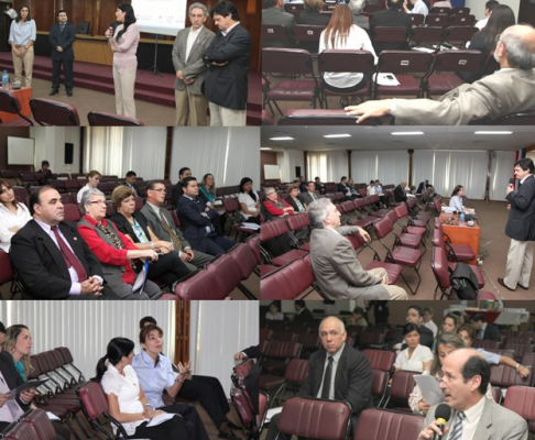 Durante el desarrollo del seminario-taller, que se realizó en el salón auditorio del Poder Judicial