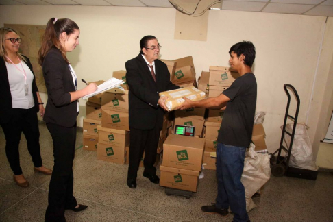Dirección de Marcas y Señales entregó 542 kg de residuos sólidos para reciclaje.