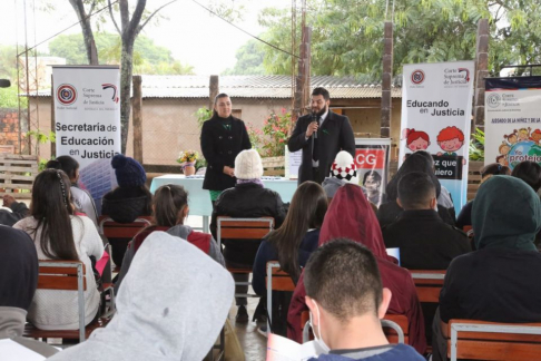 Secretaría de Educando en Justicia encabezó charlas educativas en el interior del país
