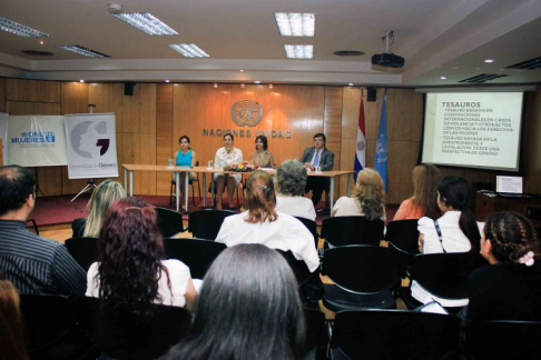 El taller de socialización se realizó ante el auditorio que estuvo presente en el Salón de la ONU.