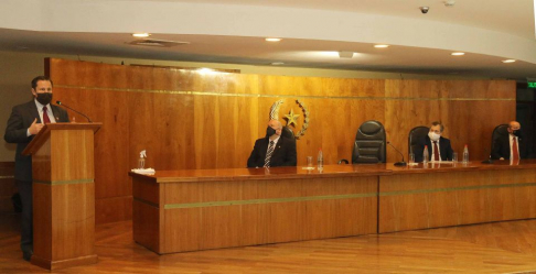 Ministros de la Corte participaron de la presentación del proyecto de construcción del edificio sede de los Juzgados de Primera Instancia de Capiatá y el proyecto de ampliación del Palacio de Justicia de San Lorenzo. 