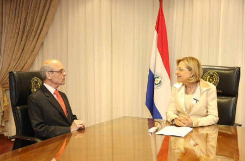 La titular de la máxima instancia judicial, doctora Alicia Pucheta mantuvo una reunión con el embajador de la República Federativa del Brasil, José Eduardo Martins 