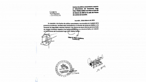 La Corte Suprema solicitó informe respecto al fallecimiento de un funcionario en el Palacio de Justicia de Asunción