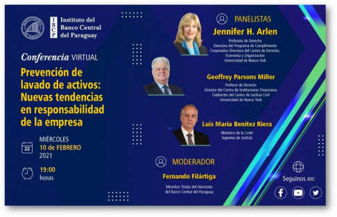 El ministro de la Corte Suprema de Justicia Dr. Luis María Benítez Riera participará de una conferencia virtual de la Universidad de Nueva York.
