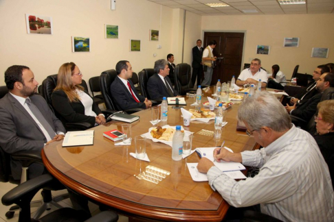 La reunión interinstitucional, encabezada por el ministro de la Corte Suprema de Justicia doctor Antonio Fretes.