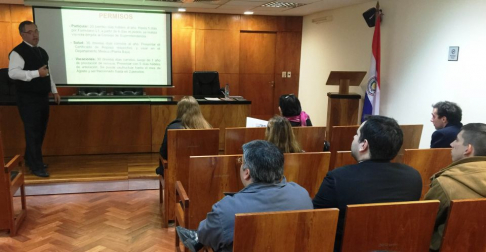 La jornada se desarrolló ayer en la sala de conferencias del Palacio de Justicia de Asunción.