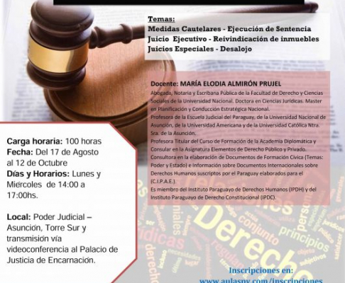Afiche del curso sobre Diplomado en Derecho Civil.