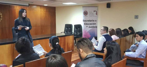 La Secretaría de Educación en Justicia recibió la visita de estudiantes de derecho del Este del país.