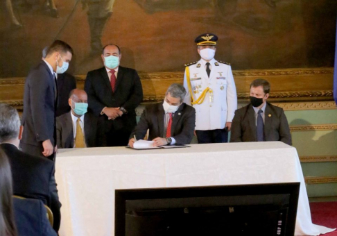 Presidente de la Corte Suprema de Justicia, Alberto Martínez Simón, asistie a firma del Plan Nacional de Integridad, Transparencia y Anticorrupción.