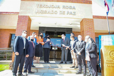 Este viernes se inauguró la sede del Juzgado de Paz de Salto del Guairá con presencia de autoridades judiciales y locales.