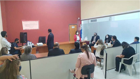 Reunión de capacitación sobre el uso del Expediente Electrónico con los magistrados y actuarios de Salto del Guairá.