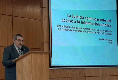 El ministro Antonio Fretes realizó un breve historial de todo lo relacionado a la creación de la Ley N° 5282/14 sobre Acceso a la Información Pública.