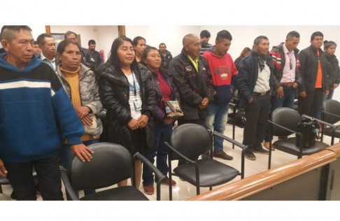 En el Palacio de Justicia de Pedro Juan Caballero, Circunscripción Judicial de Amambay, representantes de pueblos indígenas asistieron a la charla informativa sobre los alcances de la Ley N° 6830/21.