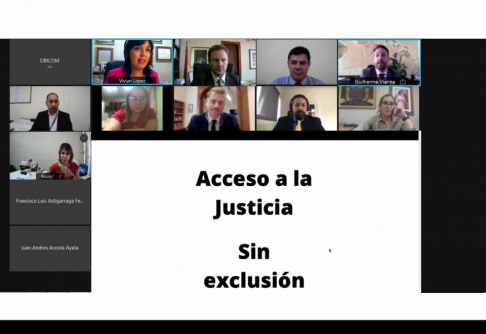 Charla virtual sobre las “Experiencias y avances de la justicia digital en Brasil, Chile y Uruguay”.