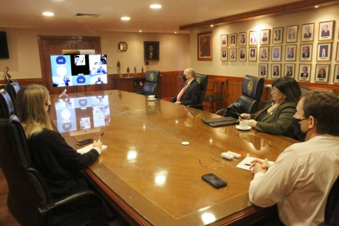 La reunión con Directores del Poder Judicial se llevó a cabo a través de medios telemáticos.