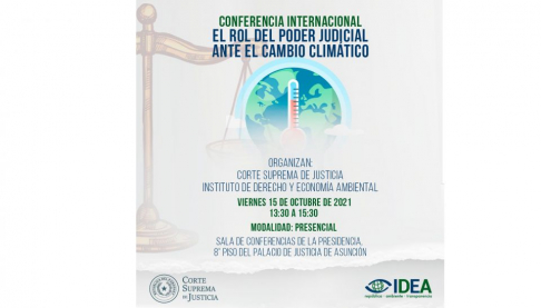 Conferencia internacional sobre Cambio Climático, fue declarado de interés institucional.