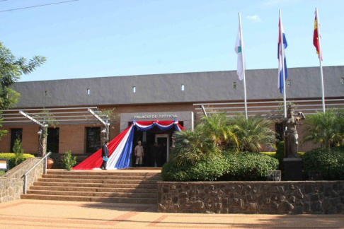 Palacio de Justicia de Caazapá donde se realizará la primera jornada de capacitación sobre derecho intelectual