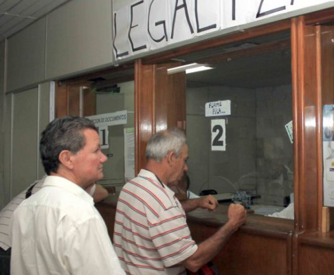 Ventanilla de la Oficina de Legalizaciones.