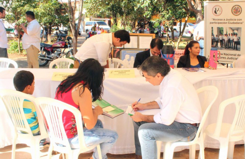 En Horqueta, sede judicial de Concepción, se desarrollaron las actividades en torno a “Justicia sin Puertas”.