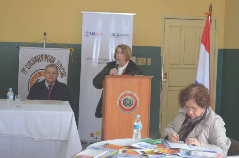 La presidenta de la Circunscripción de Caazapá, Teresa Doldán, valoró la realización del taller.