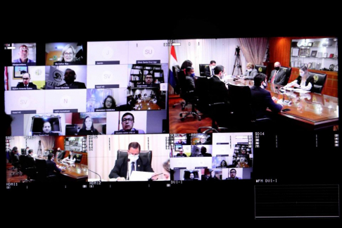 Sexta reunión virtual de representantes de CSJ y gremios de abogados