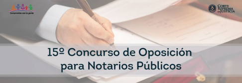 Inscripciones al 15º Concurso de Oposición para Notarios están habilitadas