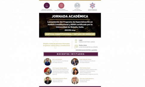 Trascendental jornada académica sobre Justicia Constitucional y Estado de Derecho de la Universidad de Bolonia.