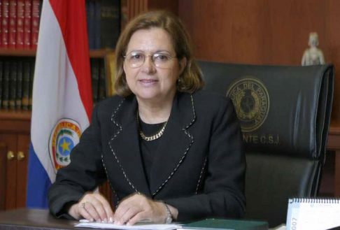 La presidenta de la Corte, doctora Alicia Pucheta de Correa encabeza el equipo de trabajo del Poder Judicial.