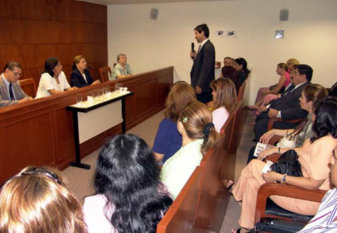 Reunión de Jueces de Paz con la presidenta de la Corte, doctora Alicia Pucheta de Correa.
