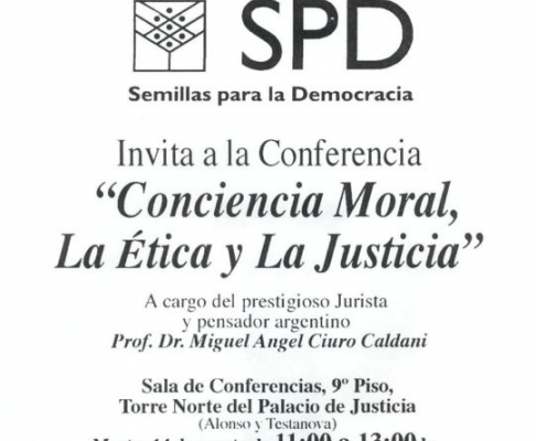Conferencia sobre “Conciencia Moral, la Ética y la Justicia”