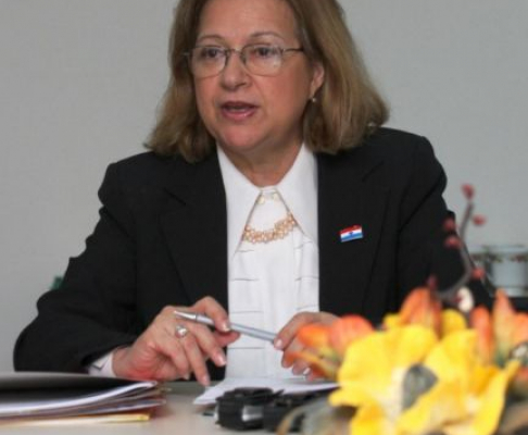 La ministra de la máxima instancia judicial y superintendente de la Circunscripción Judicial del Guairá, doctora Alicia Pucheta de Correa