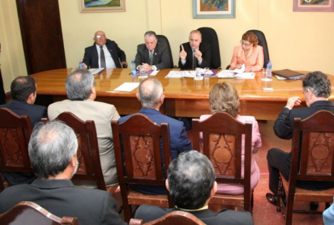 El presidente de la Corte, doctor Luis María Benítez Riera, estuvo acompañado de los ministros Victor Núñez, Sindulfo Blanco y Gladys Bareiro de Módica.