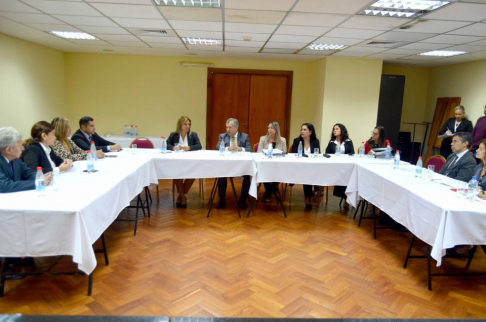 Reunión de trabajo entre el Ministro Jiménez Rolón, Consejo de Administración de la Circunscripción Central y Magistrados de Lambaré.
