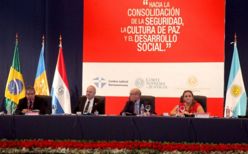 Mesa directiva de la XVIII Cumbre Judicial Iberoamericana.