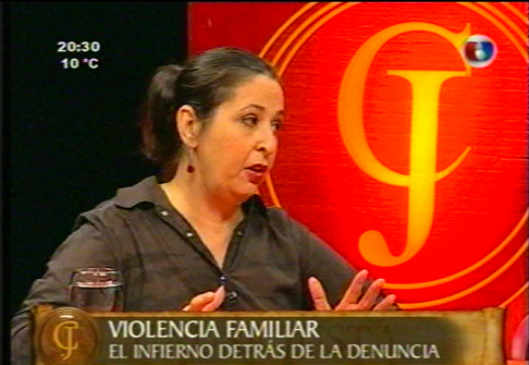 La magistrada María Mercedes Buongermini durante la entrevista en el programa "Causa Justa".