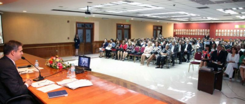 El acto de apertura fue transmitido en simultáneo para las circunscripciones judiciales de Alto Paraná, Concepción e Itapúa a través de videoconferencia