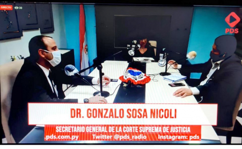 El Secretario General participando en el  programa radial “La Justicia De Paz Con Vos” transmitido por PDS Radio-Tv OnLine.