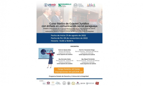 Curso básico de guaraní jurídico para funcionarios judiciales de Capital