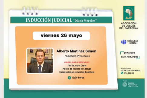 Ministro Martínez Simón disertará en curso de inducción judicial Diana Mereles