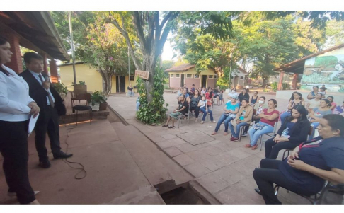 La charla socioeducativa para la prevención del abuso sexual se desarrolló en la Escuela Básica N° 540 “Epopeya Nacional”, del Barrio San Ramón de la ciudad de Yby Yaú.