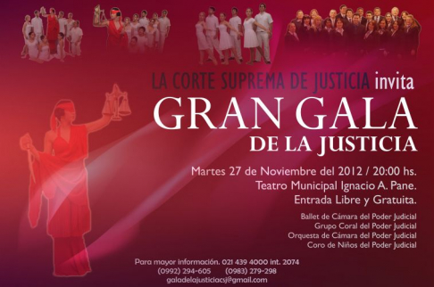 Afiche de la Gran Gala de la Justicia.