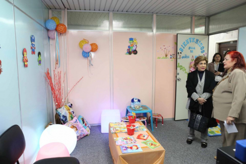 Con presencia de la ministra doctora Gladys Bareiro de Módica se llevó a cabo la inauguración de la habitación para niños, niñas y adolescentes.