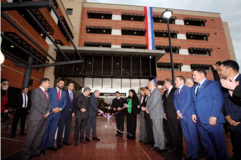 Autoridades inauguraron el Palacio de Justicia de Saltos del Guairá.
