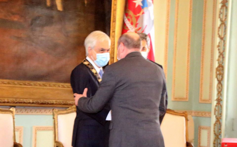 Acto de condecoración de la Orden Nacional del Mérito, al presidente de la República de Chile, Sebastián Piñera Echenique.